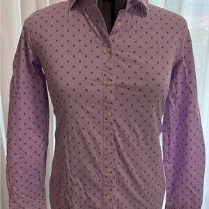Tommy Hilfiger Lavender Patterned Button Down Shirt